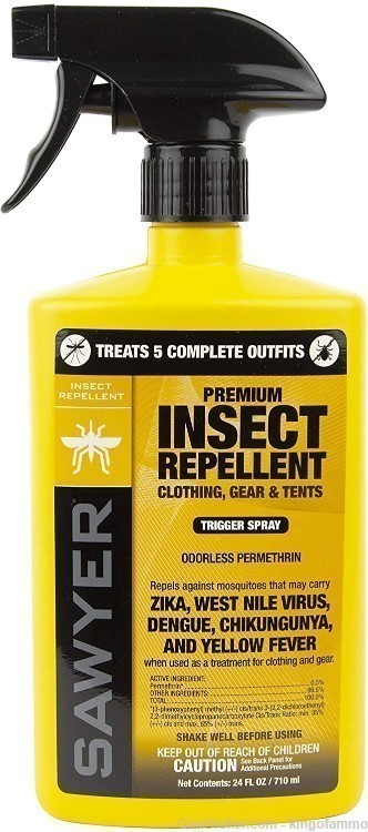NEW 24 Oz Sawyer Insect Repellent Permethrin Spray Lyme Ticks Chiggers -img-0