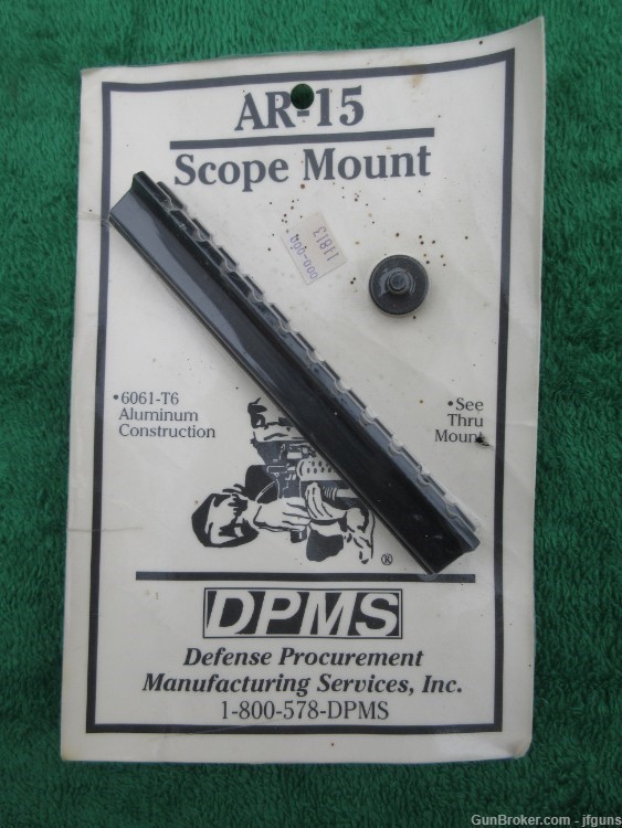 DPMS AR-15 Rifle Scope Mount See Thru 6" NOS-img-0