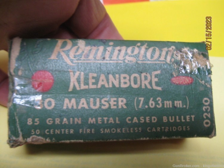 30 MAUSER Box 50 rds 85gr MC 7.35mm CF Kleanbore other makes; more too-img-1