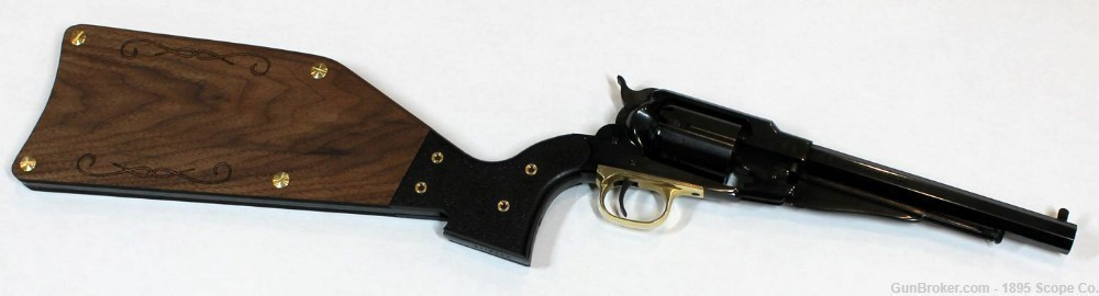 1858 Remington Black Powder Revolver Shoulder Stock - Pietta-img-1