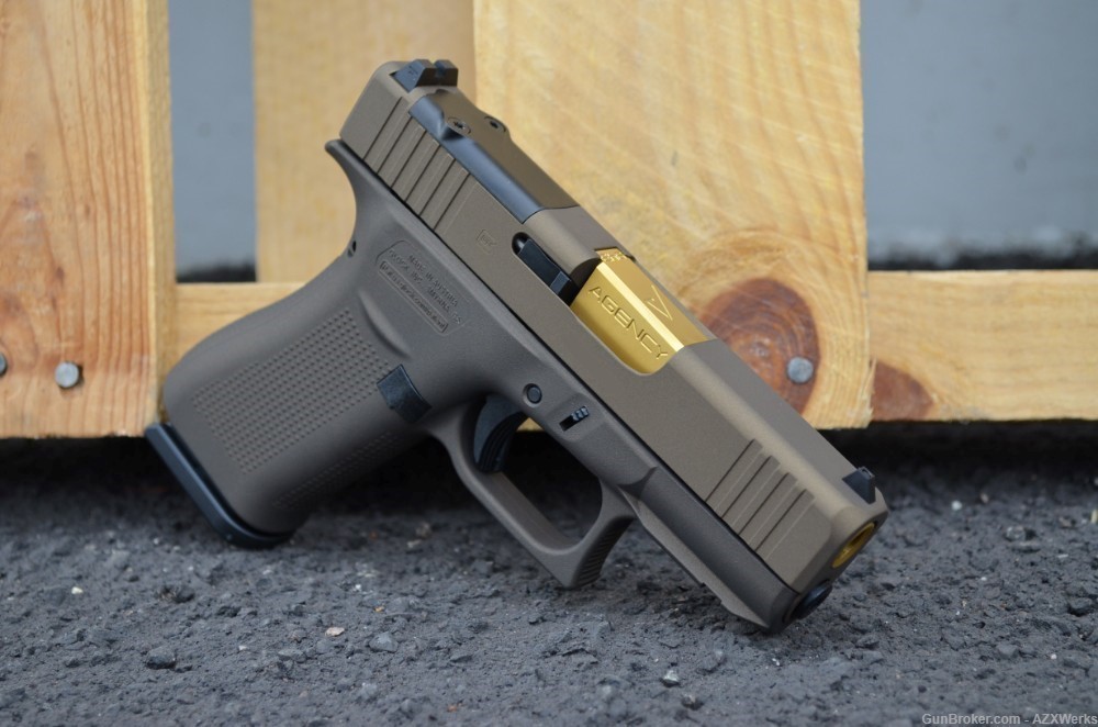 Glock 43X MOS 9mm Agency TIN BRL X-Werks Midnight & Burnt Bronze 43-img-3