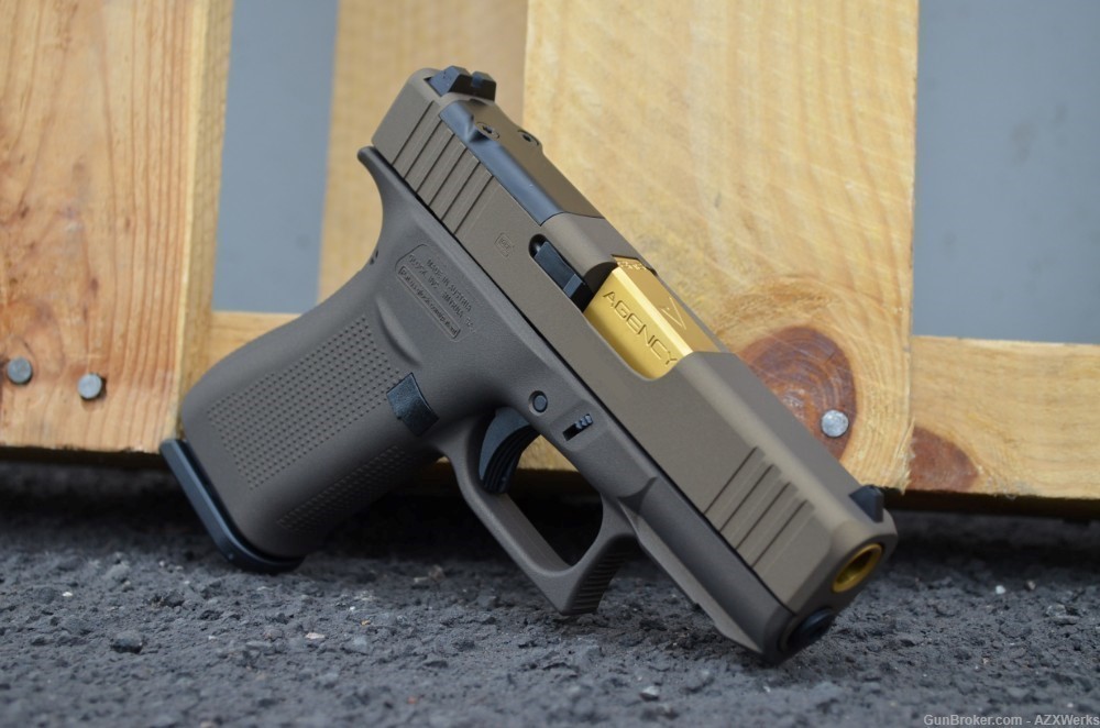 Glock 43X MOS 9mm Agency TIN BRL X-Werks Midnight & Burnt Bronze 43-img-0
