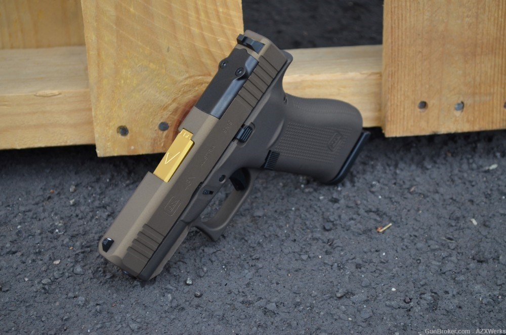 Glock 43X MOS 9mm Agency TIN BRL X-Werks Midnight & Burnt Bronze 43-img-4