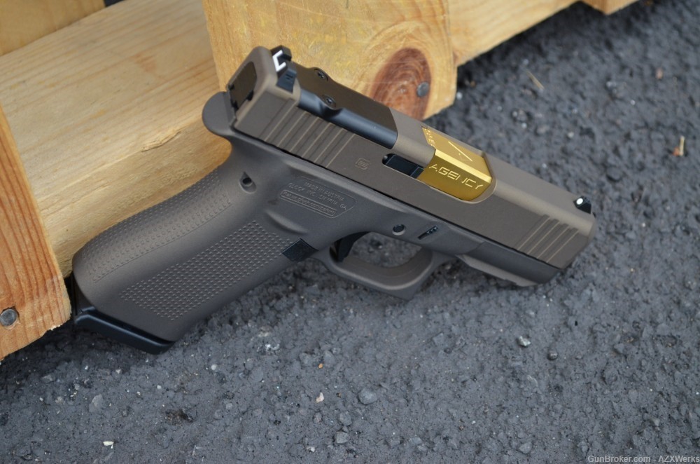 Glock 43X MOS 9mm Agency TIN BRL X-Werks Midnight & Burnt Bronze 43-img-1