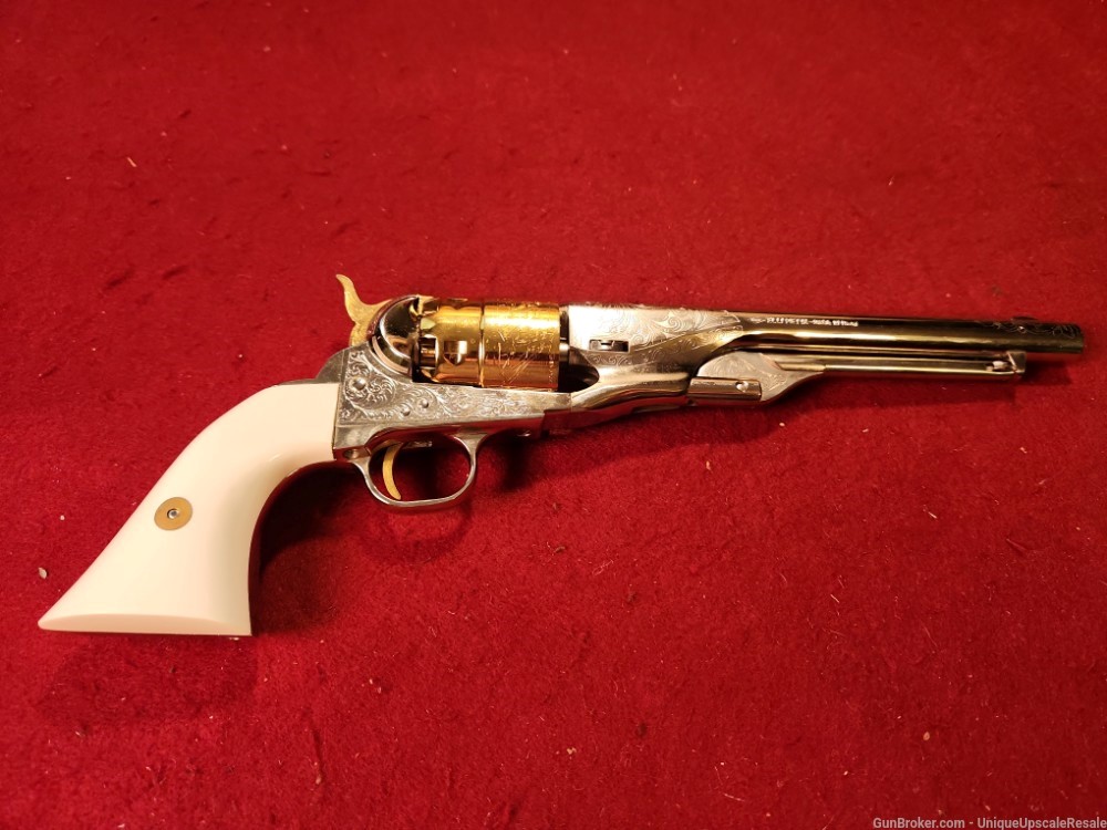 Pietta model 1860 Army 44 caliber revolver engraved NEW!-img-0