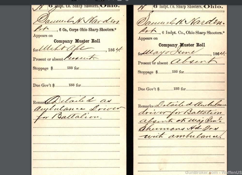 Spencer 1860 rifle DOCUMENTED & ID'D 6th OH SHARPSHOOTERS w/soldier records-img-13