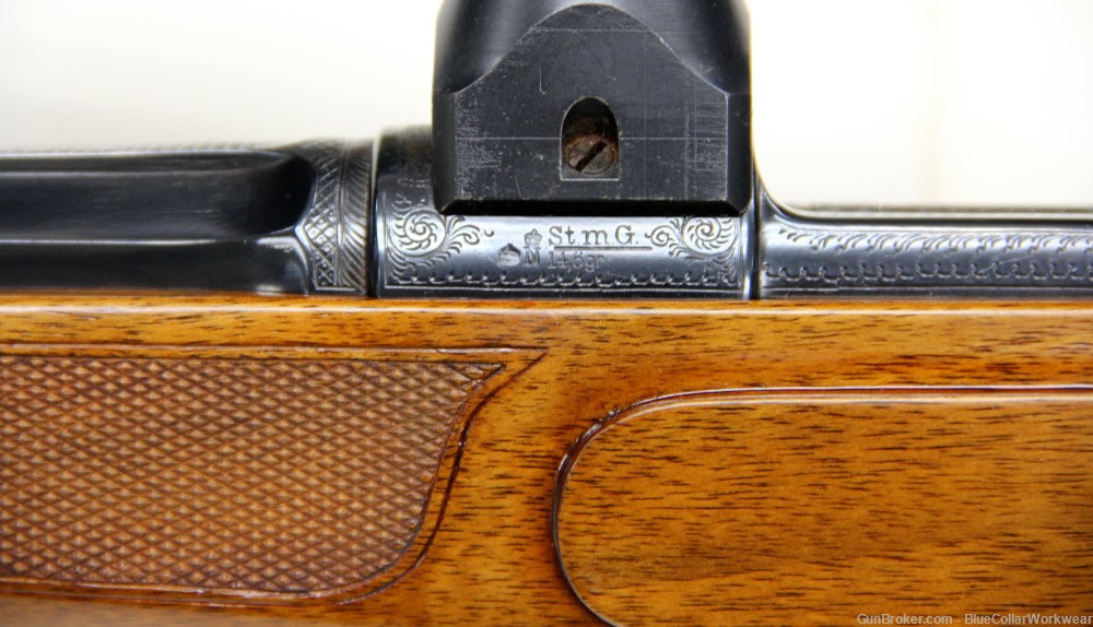 Custom engraved Mauser 98 8mm J Mauser double trigger 24" Mint-img-21