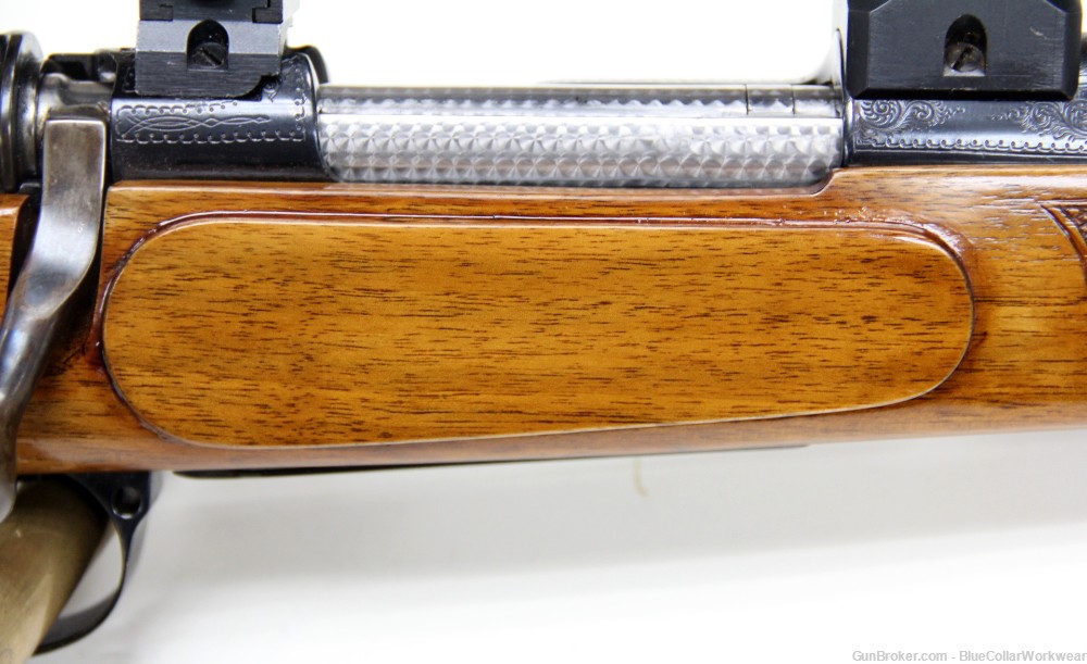 Custom engraved Mauser 98 8mm J Mauser double trigger 24" Mint-img-7