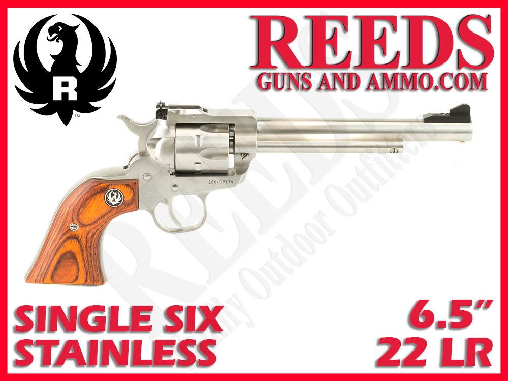 Ruger Single Six Convertible Stainless 22 LR 22 Mag 6.5in 6 Shot 0626-img-0