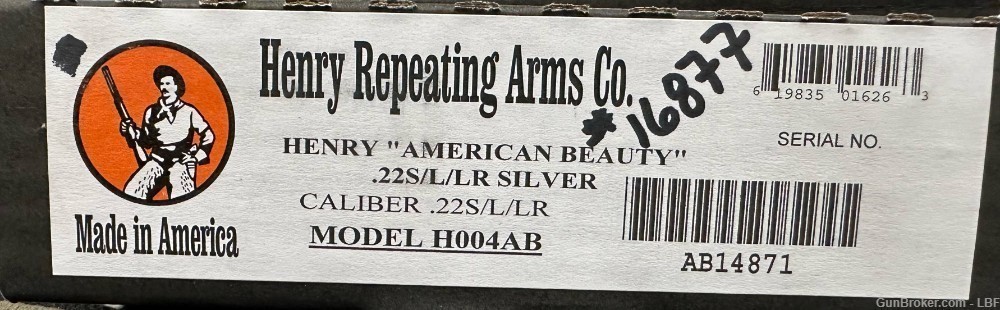Henry "American Beauty" .22LR 20" Barrel-img-2