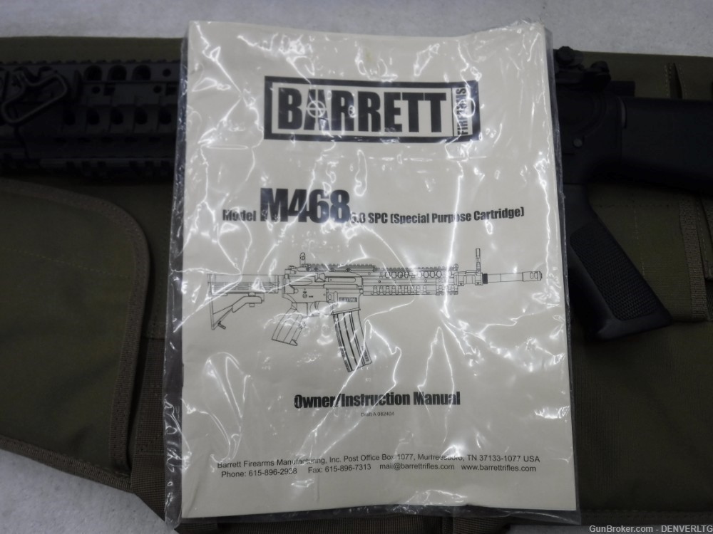 BARRETT M 468  6.8 SPC RIFLE ( unfired ) MINT CONDITION -img-15
