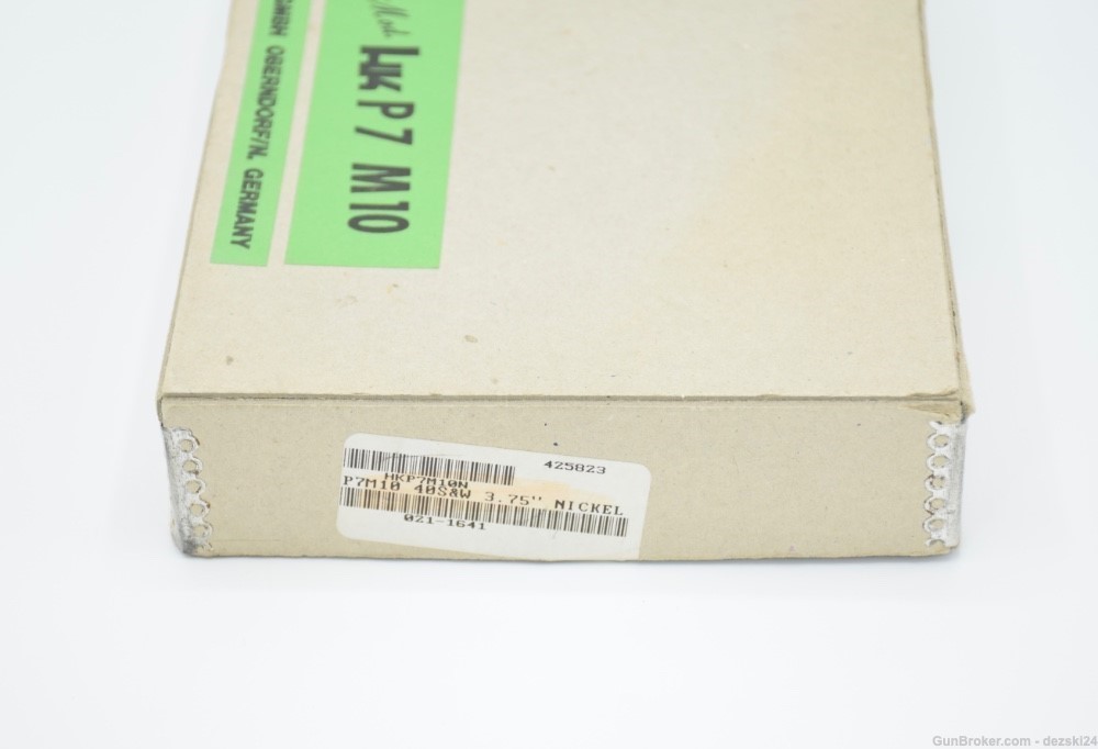 HECKLER & KOCH HK P7M10 CARDBOARD CASE/BOX .40 CALIBER P7M10 NICKLE RARE OE-img-5