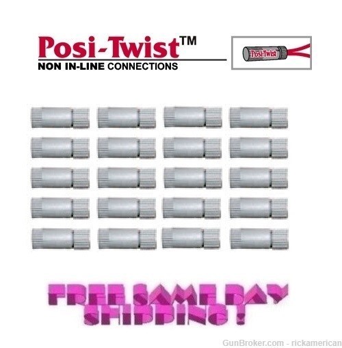 Posi-Twist 18-26 Gage (EX-120G) In Line Connector, 20 PACK NEW! PT2026G-img-0