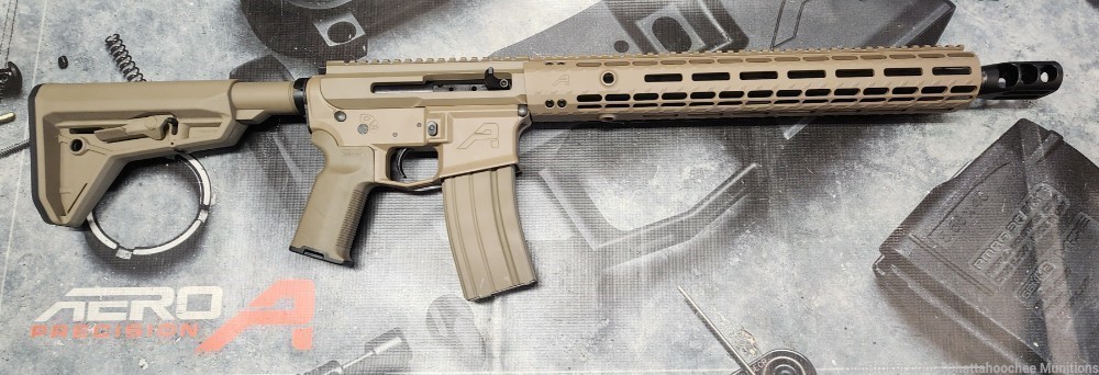 Aero Precision M4 and BCA Side Charging 50 Beowulf 16" Rifle FDE-img-0