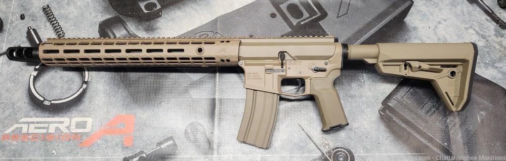 Aero Precision M4 and BCA Side Charging 50 Beowulf 16" Rifle FDE-img-1