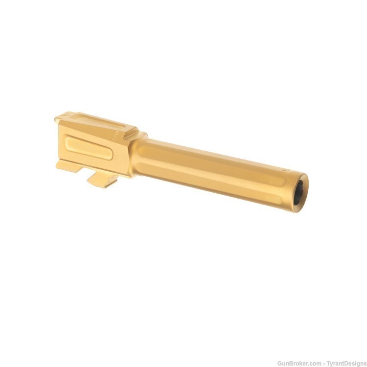 Tyrant Designs Glock 19 / 19X / 45 Gen 3-5 Compatible Barrels - Gold-img-0