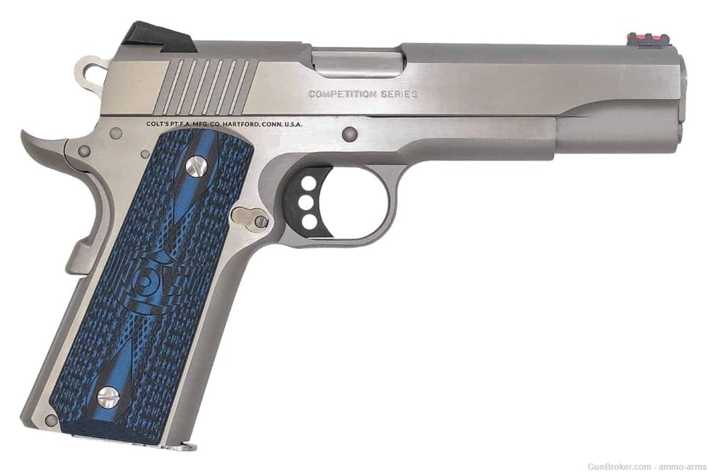 Colt 1911 Stainless Government Competition 9mm Luger 5" 9 Rounds O1072CCS-img-1