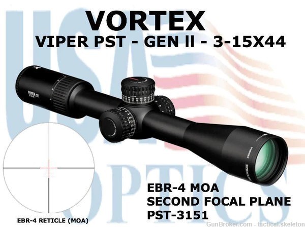 VORTEX, PST-3151, VIPER PST Gen II 3-15x44 SFP EBR-4 MOA-img-0