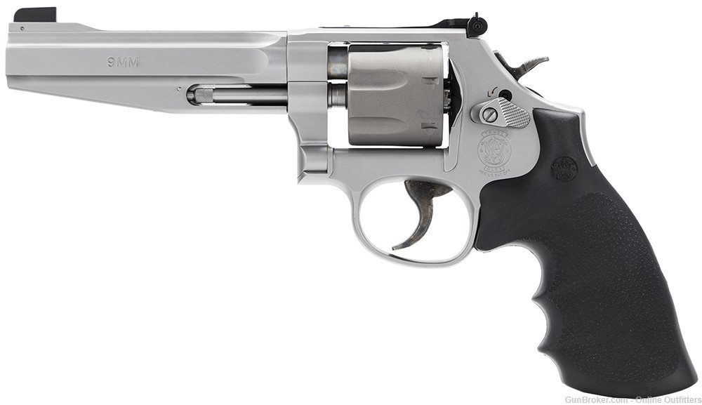 Smith & Wesson 986 PC Pro 9mm 5" 7rd Stainless SA/DA Revolver S&W 178055-img-1