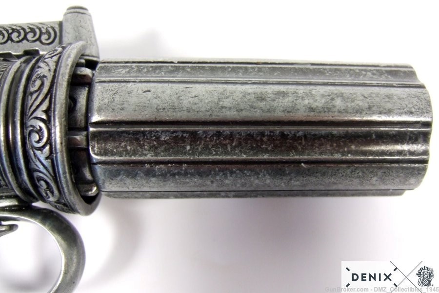 1840s NF Replica British Pepperbox Revolver Pistol by Denix of Spain-img-3