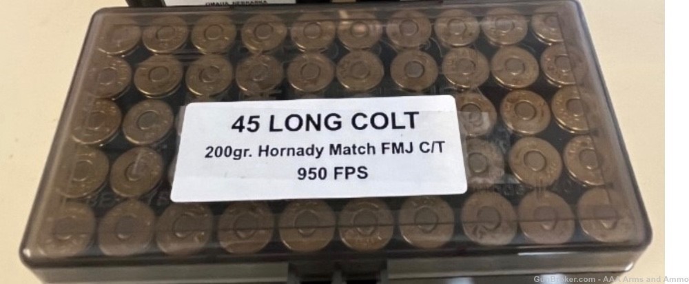 45 Colt Long Colt - 200gr. Hornady “Combat Target” 50 Rounds - 45LC -img-0