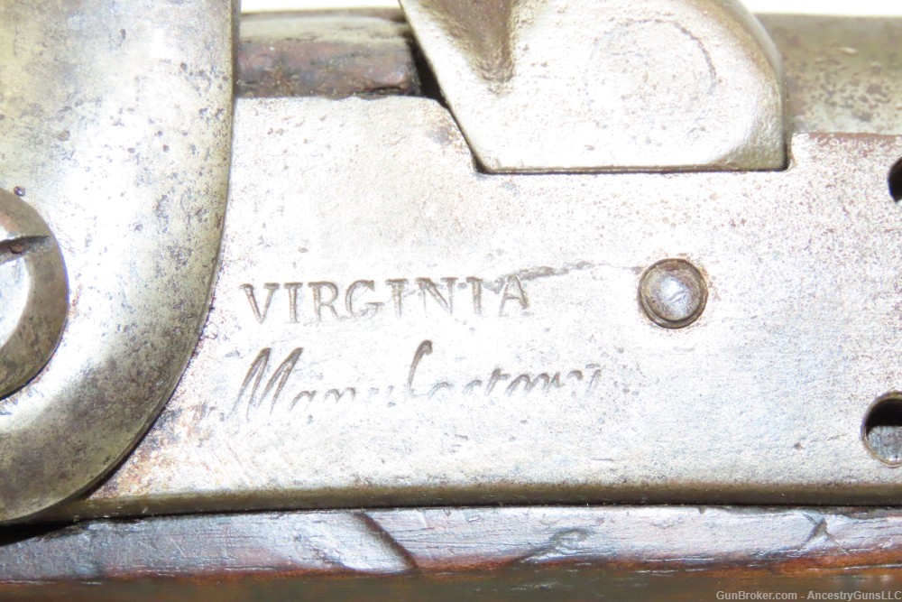 Antique CIVIL WAR Rare VIRGINIA MANUFACTORY Conversion CONFEDERATE Musket  -img-6