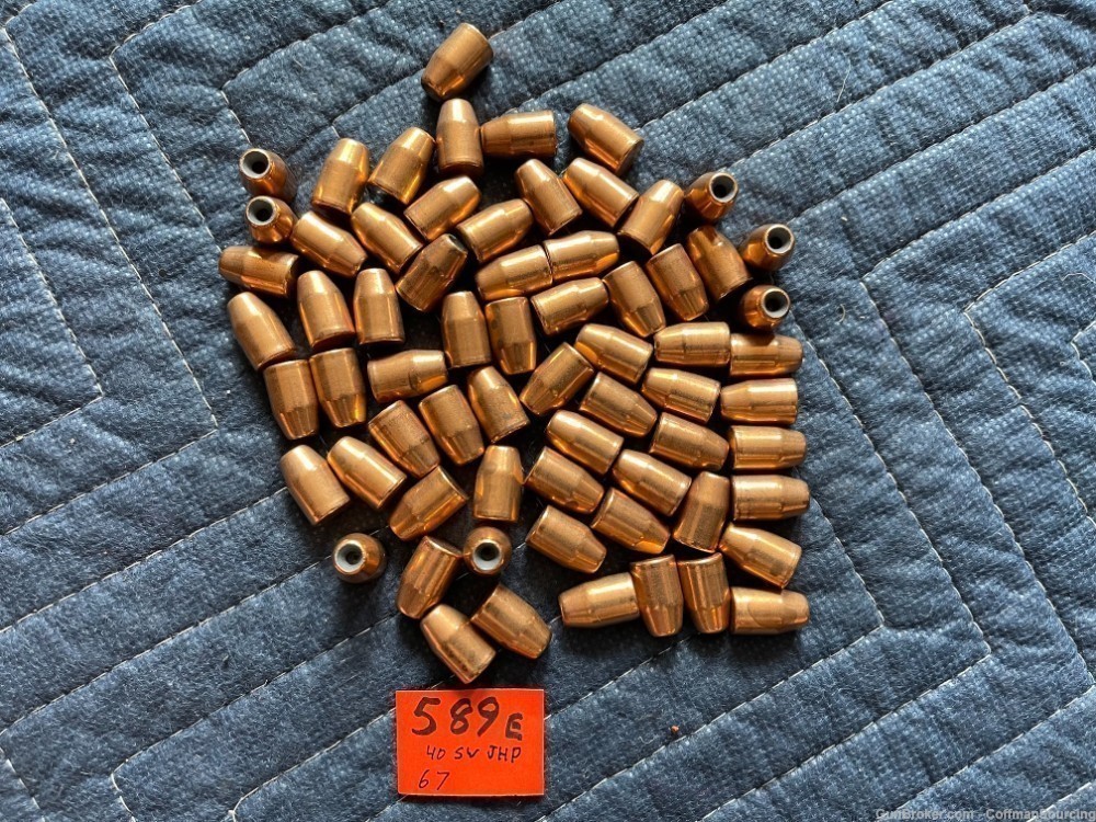 589e] 67 Jacketed Hollow Point 40 S&W Bullets For Reloading JHP40SW-img-0