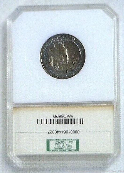 1958 US 25-Cent George Washington Silver Coin Graded-img-1