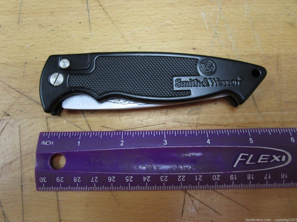 Smith & Wesson Automatic Knife, 4" Spear Point (SW1400S)-USA-Navy SEALs-img-8