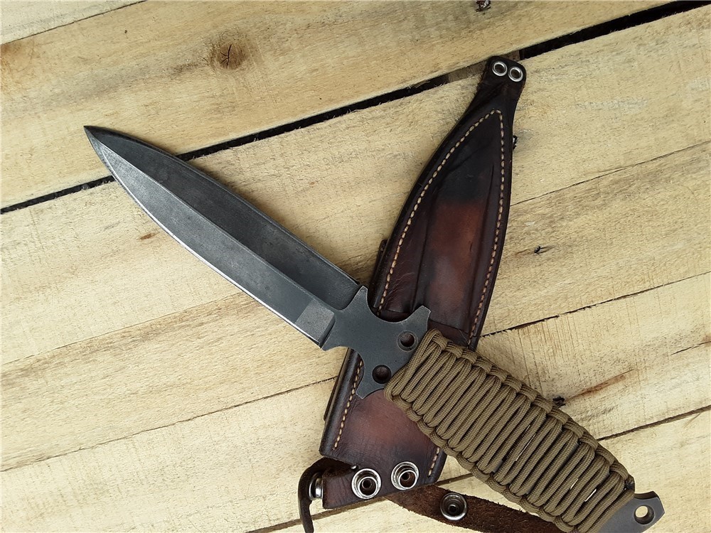 Vintage spear/combat/survival knife custom heavy duty by Harley Bristol TN-img-0