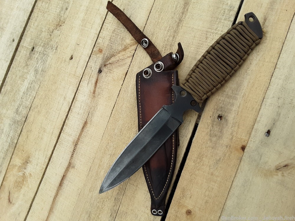 Vintage spear/combat/survival knife custom heavy duty by Harley Bristol TN-img-9