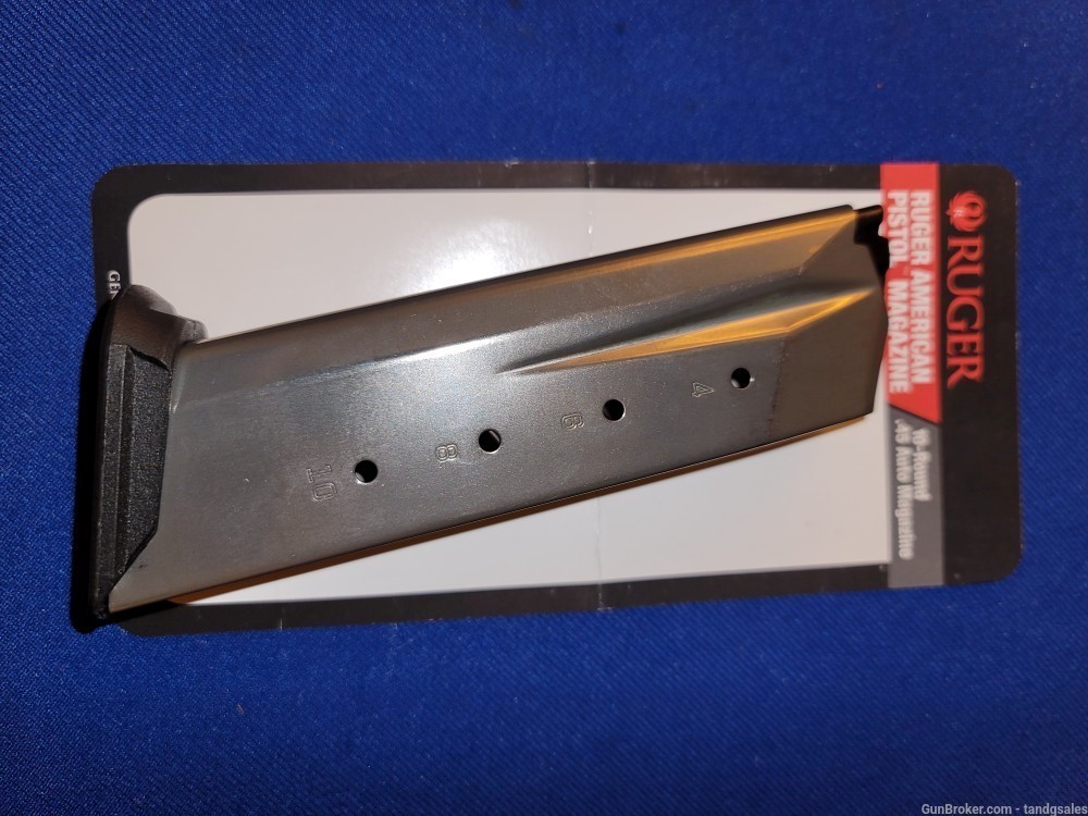 1 New Ruger American .45acp 10 rd. Original Factory Magazine-img-5