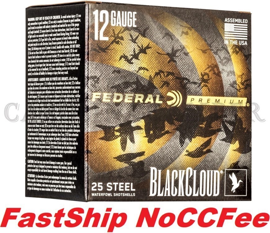 FEDERAL BLACK CLOUD FS STEEL #3 12 GAUGE GA PWBX1423 12GA 3-img-0