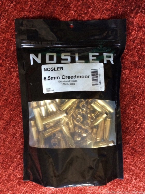 6.5mm Creedmoor Unprimed Brass 100 ct. Nosler  NEW!-img-0