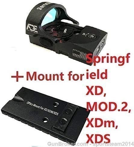 RD3-013 RED Dot + Optics Mount/Plate for Springfield XD XDS XDM XD9 pistol-img-0