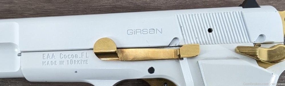 GIRSAN FIREARMS HIGH POWER MC P35, WHITE W/GOLD ACCENTS, 1 MAGAZINE #020384-img-2