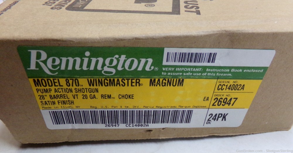 NIB Remington 870 WingMaster 20 gauge Shotgun with 28 inch barrel-img-1