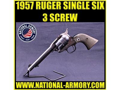 1957 RUGER SINGLE SIX 22 LR 5.5" BBL NO TRANSFER BAR 3 SCREW