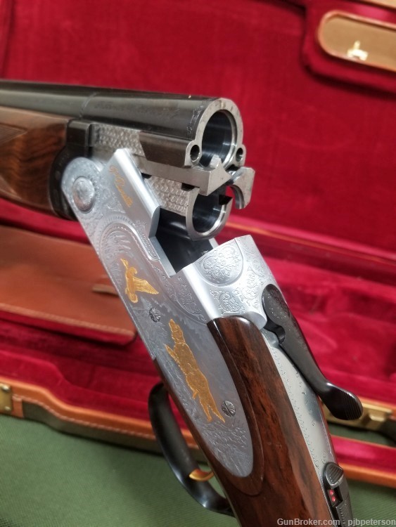A Rare Find! Beretta S687 EL Gold Pigeon O/U Shotgun w/New Spanish Leather-img-5