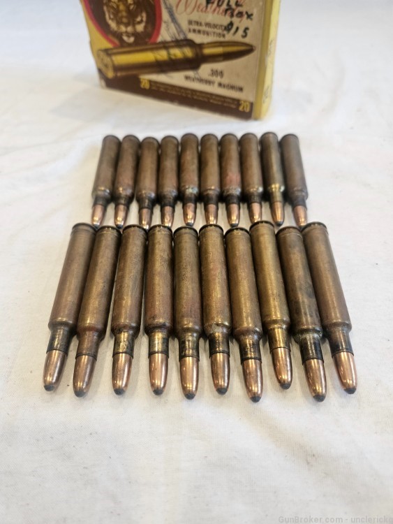 Vtg weatherby 300 magnum handloads with tiger box 20 rds-img-0