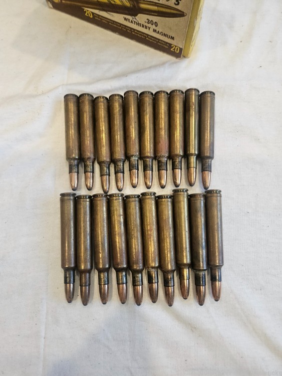 Vtg weatherby 300 magnum handloads with tiger box 20 rds-img-2