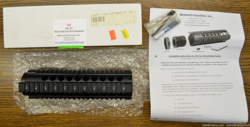 New Midwest Industries MI-T9 Mid-Length Free Float Handguard-img-0