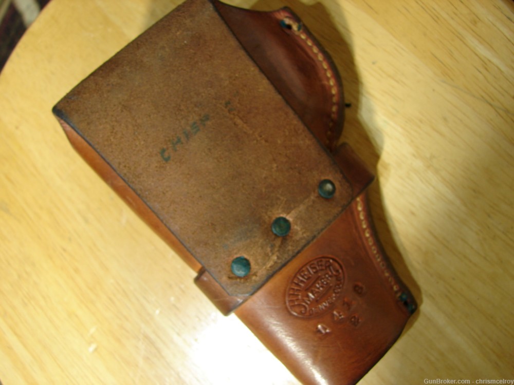 S&W J FRAME HOLSTER BY H.H. HEISER FITS UP TO 3" BARREL RT HAND VINTAGE -img-4