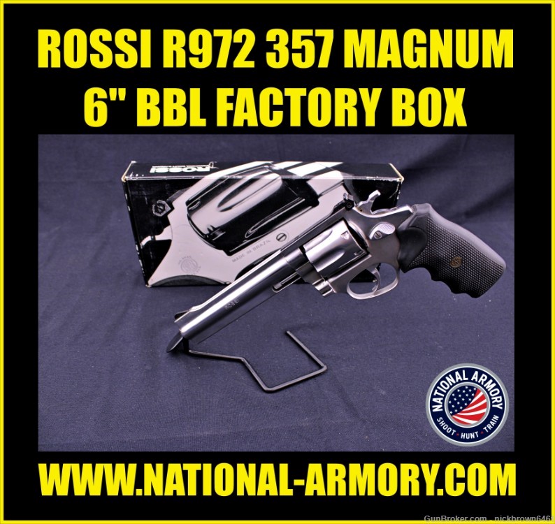ROSSI R972 357 MAGNUM 6" BBL STAINLESS STEEL WITH FACTORY BOX-img-0