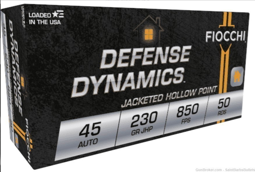 Fiocchi Defense Dynamics .45 ACP 230gr. JHP - 50 Rounds-img-0