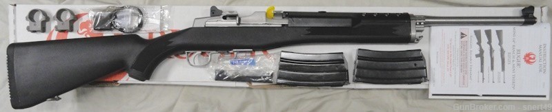 Ruger Mini-14 Ranch 5.56/223 Stainless 18.5” 20+1 Rings/Pic Rail 2 Mag 5817-img-5