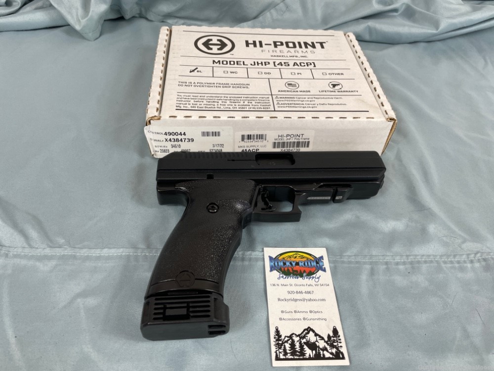 Hi Point JHP Pistol 45 ACP 5" USA + Box LIKE NEW! -img-1