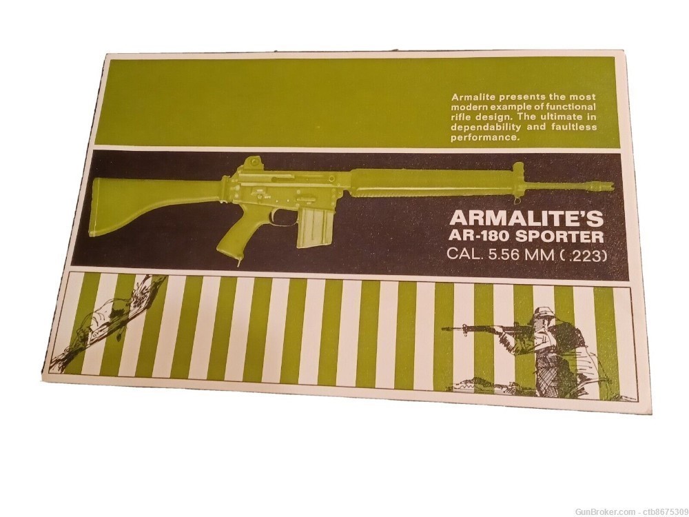 Armalites Ar180 Sporter Cal. 5.56 Mm (.223) Pamphlet. -img-0