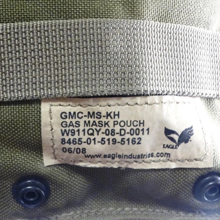 US Military MOLLE Gas Mask Pouch (GMC-MS-KH) NSN: 8465-01-519-5162-img-3