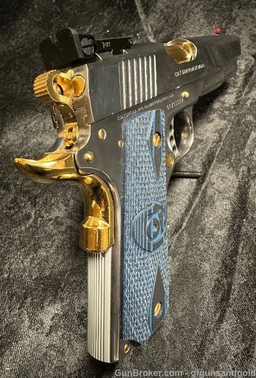 NEW CUSTOM 24KT GOLD AND NICKEL PLATED COLT 1911 GOLD CUP, SERIES 70, 45ACP-img-2